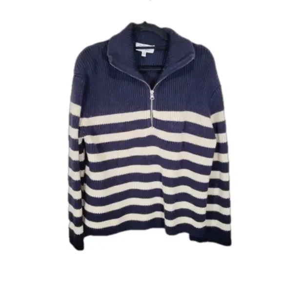 & Other Stories half zip oversized stripe sweater - Picture 3 of 7